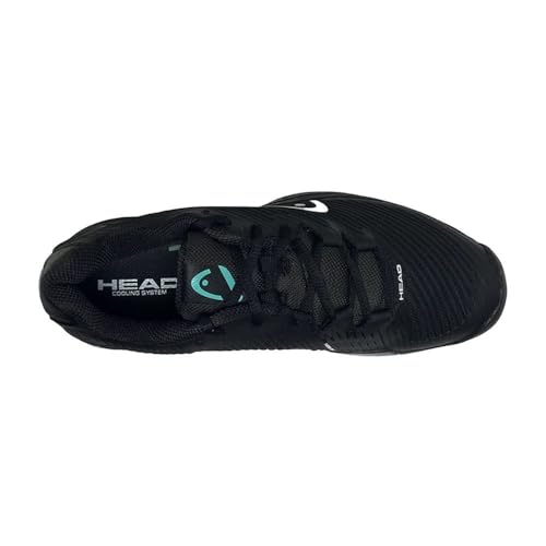 HEAD Men's Revolt Pro Sneaker, Black/Teal, 13