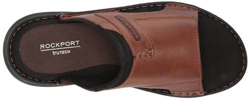 Rockport mens Darwyn 2 Slide Sandal, Coach Brown, 10.5 Wide US