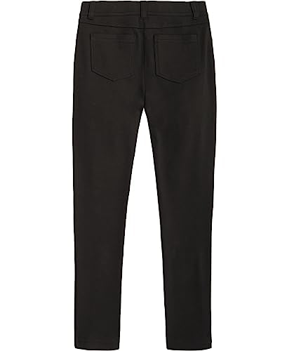 Nautica Girls' School Uniform Stretch Interlock Jegging, Black, 16
