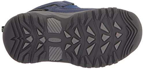 KEEN Targhee Low Height Waterproof Hiking Shoes, Blue Depths/Forest Night, 4 US Unisex Big Kid