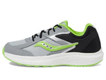 Saucony Cohesion KDZ (Little Kid/Big Kid) Black/Grey/Green 3.5 Big Kid M