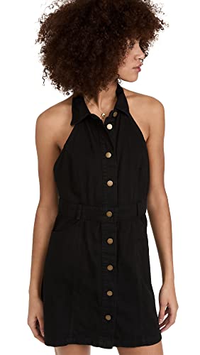 Free People Women's Sami Mini Dress, Washed Black, XS
