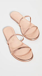 TKEES Gemma - Flats for Women - Open-Toe Silhouette - Slip-on Wear - Synthetic Lining - Synthetic Outsole Beach Pearl 9 B - Medium