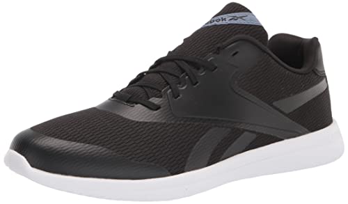 Reebok Men's Stridium Walking Shoe, Black/White/Blue Slate, 10