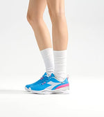 Diadora Women's Blushield Torneo All Ground Tennis Shoe (Sky Blue/White, 10)