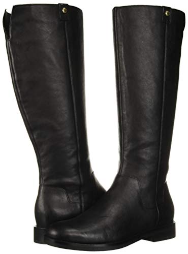 Cole Haan Women's Calissa Riding Boot Mid Calf, Black Leather, 11 B US