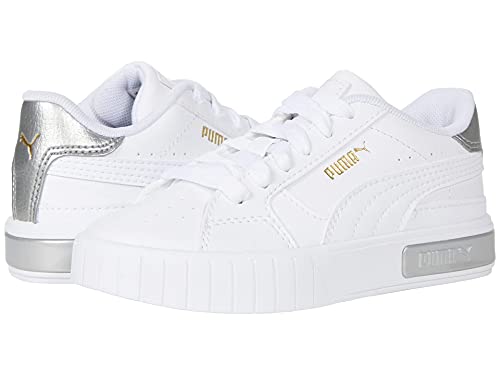 PUMA Girl's Cali Star Metallic (Little Kid) Puma White/Puma White 11 Little Kid M