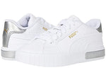 PUMA Girl's Cali Star Metallic (Little Kid) Puma White/Puma White 11 Little Kid M