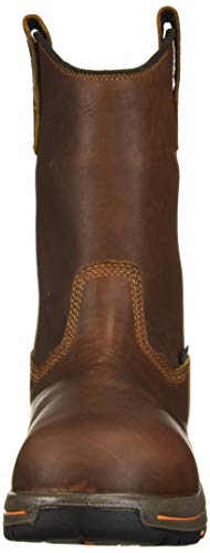 Timberland PRO Men's Helix HD Pull On Soft Toe Waterproof Industrial Boot, Brown Teak Trailblazer, 7