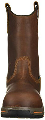 Timberland PRO Men's Helix HD Pull On Soft Toe Waterproof Industrial Boot, Brown Teak Trailblazer, 7