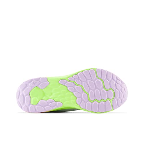 New Balance KIds Arishi Fresh Foam v4 Sneaker, LIGHT ALUMINUM/CYBER LILAC/NEON PINK, 3.5 W Big Kid (8-12 Years)