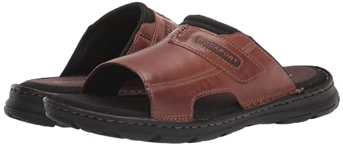 Rockport mens Darwyn 2 Slide Sandal, Coach Brown, 10.5 Wide US