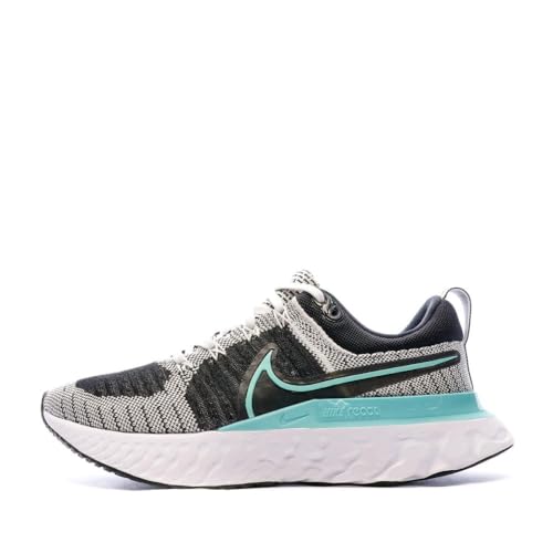 Nike Women's React Infinity Run Flyknit 2 Running Shoe, White/Aurora Green-Black, 7 M US