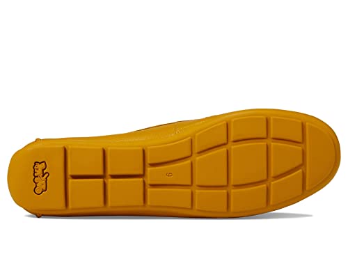 Coach® Marley Driver Women Loafers – Pebbled Leather Upper – Cushioned Footbed – Synthetic Lining – Gold Tone Yellow Gold 8.5 B - Medium