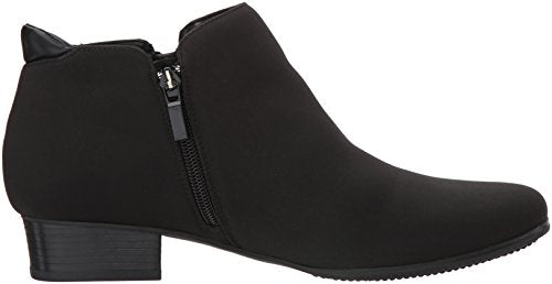 Trotters Women's Major Ankle Bootie, Black/Black, 10 Wide