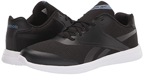 Reebok Men's Stridium Walking Shoe, Black/White/Blue Slate, 10