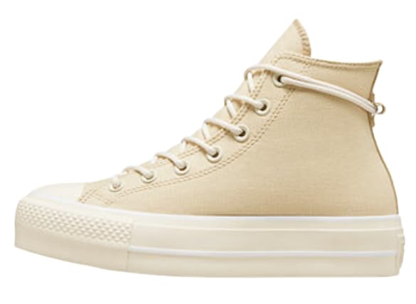 Converse Women's Chuck Taylor All Star Lift Sneakers, Oat Milk Size 8 Medium US