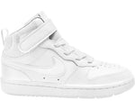 Nike Boy's Court Borough Mid 2 (Little Kid) White/White/White 13 Little Kid M
