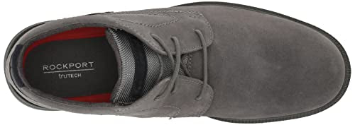Rockport Men's Berenger Plain Toe Chukka Boot, Steel Grey Suede, 8.5