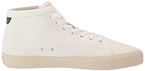 B Logo High Top Leather Sneaker Light Cream