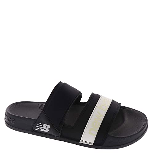 New Balance Women's 202 V2 Sandal, Black/White, 9