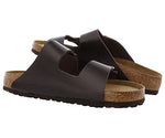 Birkenstock Men's Soft Arizona Amalfi Leather Sandals, Brown, 8 Medium US