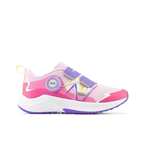 New Balance Girls Dynasoft Reveal V4 Boa, Light Raspberry/Hi-Pink/Electric Indigo, 12 Little Kid