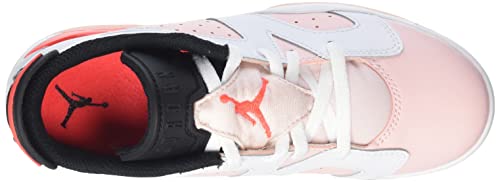 Jordan Girl's 6 Retro Low (Little Kid) White/Atmosphere/Infrared 23/Black 11 Little Kid M