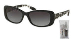 Coach HC8168 534811 56M Black/Black Crystal Mosaic/Light Grey Gradient Rectangle Sunglasses For Women + BUNDLE with Designer iWear Eyewear Kit