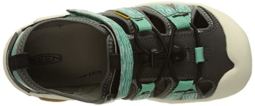KEEN Kids Knotch Creek Casual Comfortable Sandals, Steel Grey/Waterfall, 4 US Unisex Toddler