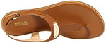 Michael Kors Womens Logo Plaque Leather Sandal