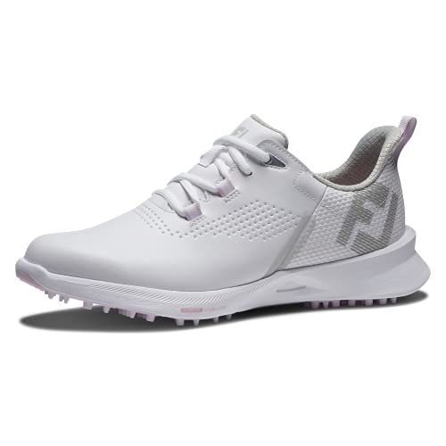 FootJoy Women's FJ Fuel Previous Season Style Golf Shoe, White/White/Pink, 7 Wide