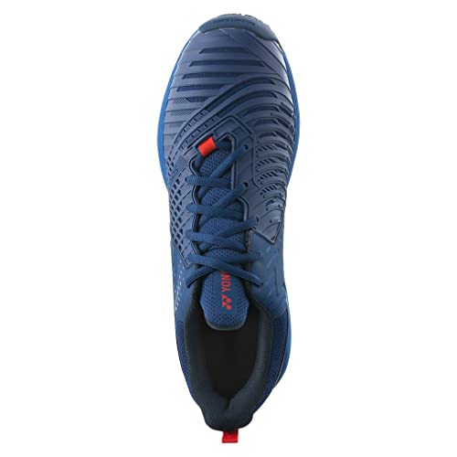 YONEX Men`s Sonicage 3 Clay Tennis Shoes Navy and Red