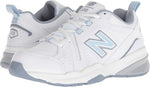 New Balance Women's 608 V5 Casual Comfort Cross Trainer, White/Light Blue, 12