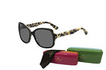 Kate Spade Karalyn/S 0WR7 56MM Black Havana / Gray Polarized Square Sunglasses for Women + BUNDLE with Designer iWear Complimentary Eyewear Care Kit