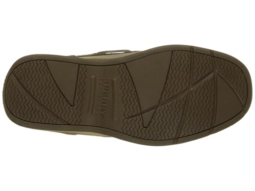 WKG Lanyard Boat Shoe, Dark TAN/Navy, 1 Wide US Unisex Big_Kid