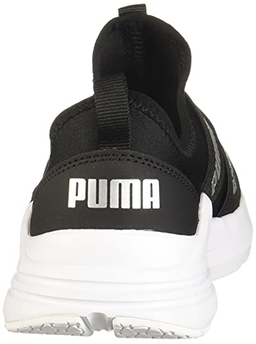 PUMA Women's Wired Run Slip On Sneaker Black/Slvr 8.5 Medium US