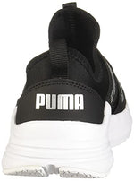 PUMA Women's Wired Run Slip On Sneaker Black/Slvr 8.5 Medium US