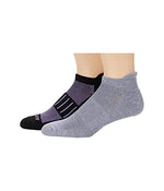 Brooks Ghost Midweight 2-Pair Pack Black/Heliotrope/Oxford/Heliotrope MD (US Men's Shoe 6-8.5, Women's Shoe 7-9.5)