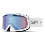 SMITH DRIFT White/Blue Sensor Mirror Women's medium fit Goggles For Men For Women + BUNDLE with Designer iWear Eyewear Kit