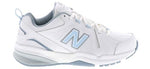 New Balance Women's 608 V5 Casual Comfort Cross Trainer, White/Light Blue, 12
