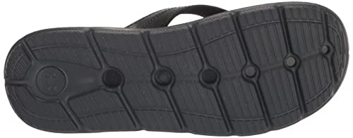 Under Armour Women's Ignite Marbella Flip Flop, (001) Black/Black/White, 12, US