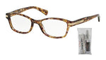Coach HC6065 5287 49M Confetti Light Brown Rectangle Eyeglasses For Women+ BUNDLE With Designer iWear Eyewear Kit