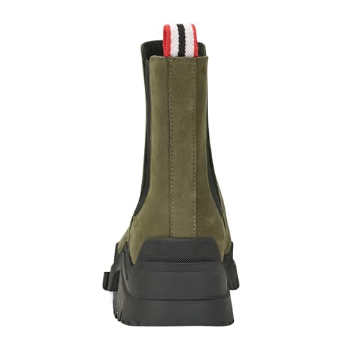 Hunter Women's Winica Waterproof Chelsea Boot, Medium Green Leather, 9