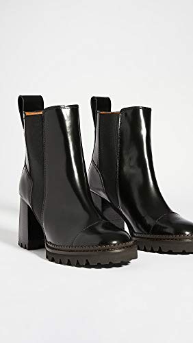 See by Chloe Women's Mallory Lug Sole Boots, Nero, Black, 5 Medium US