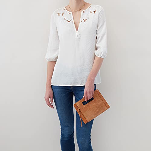 HOBO Ace Genuine Leather Clutch for Women - Magnetic Closure, Interior Zip, Cash, and Card Pockets Whiskey One Size One Size