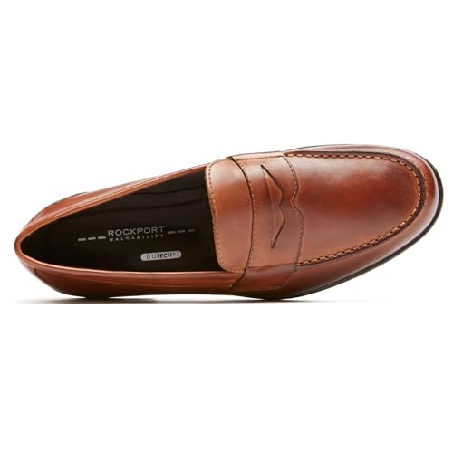 Rockport Men's Classic Loafer Penny, Cognac, 12 Wide