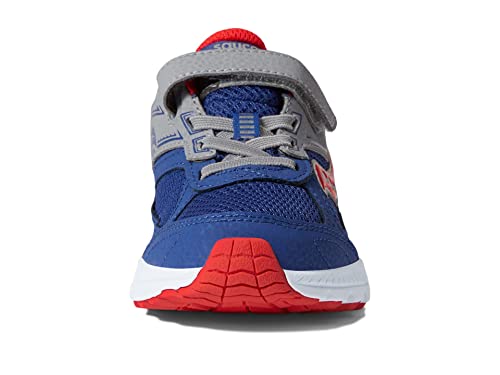 Saucony Cohesion 14 Alternative Closure Running Shoe, NAVY/RED, 4 US Unisex Big Kid