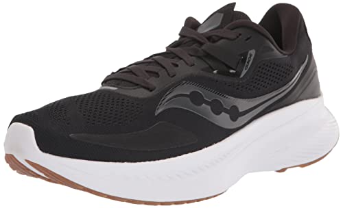 Saucony Women's Guide 15 Running Shoe, Black/Gum, 10