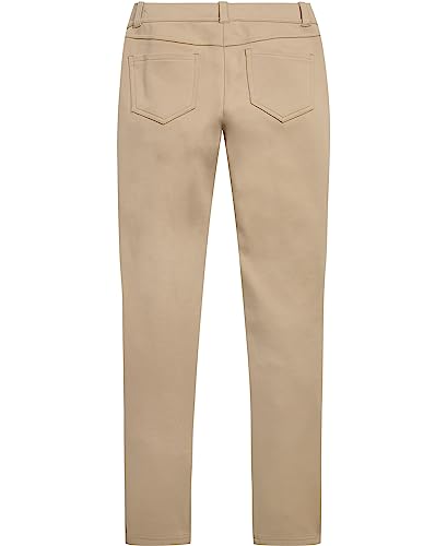 Nautica girls School Uniform Stretch Interlock Jegging Leggings, Khaki, 18 Plus